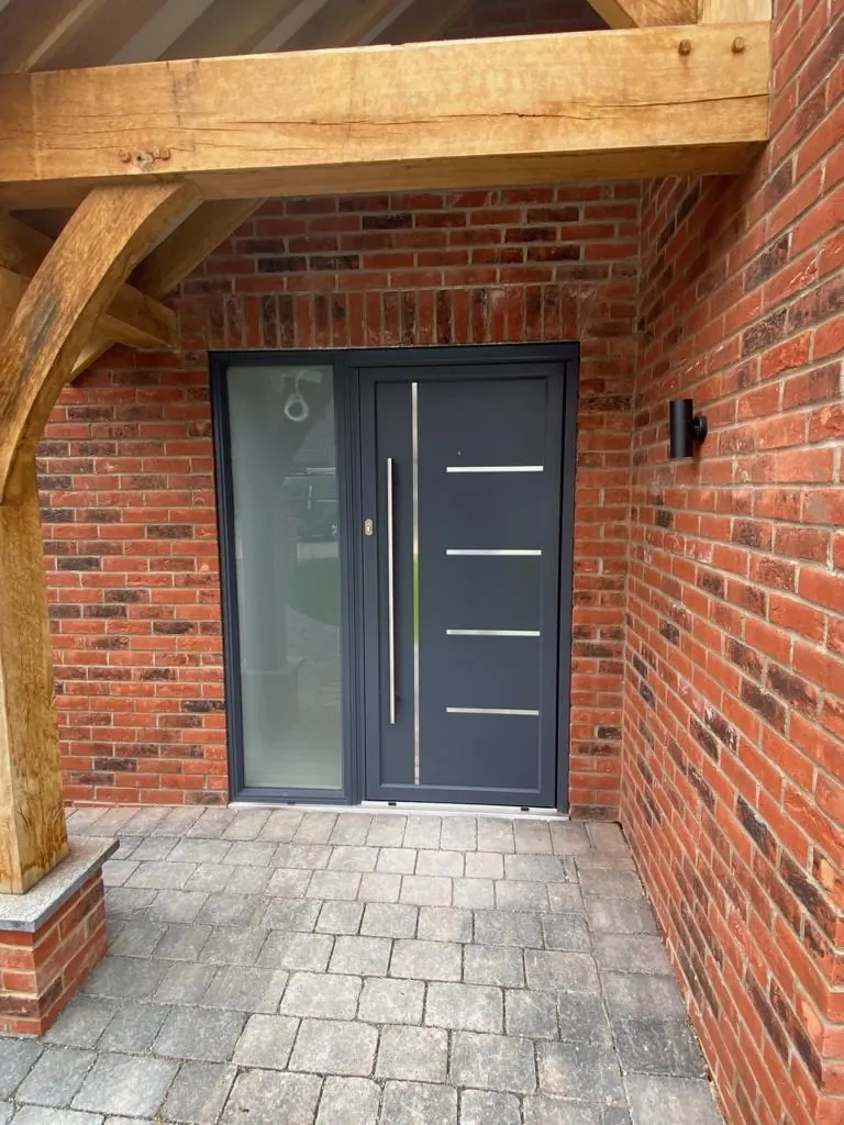 PM Windows installation: A contemporary door with side glazing